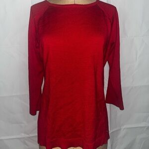 Calvin Klein Vibrant Red Long Sleeve Tee